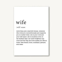 Wife Defined Greeting Card