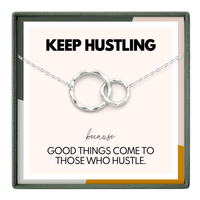 Career Milestone Gift for Her - 2 Ring Necklace Gold Silver: 14k Gold Vermeil
