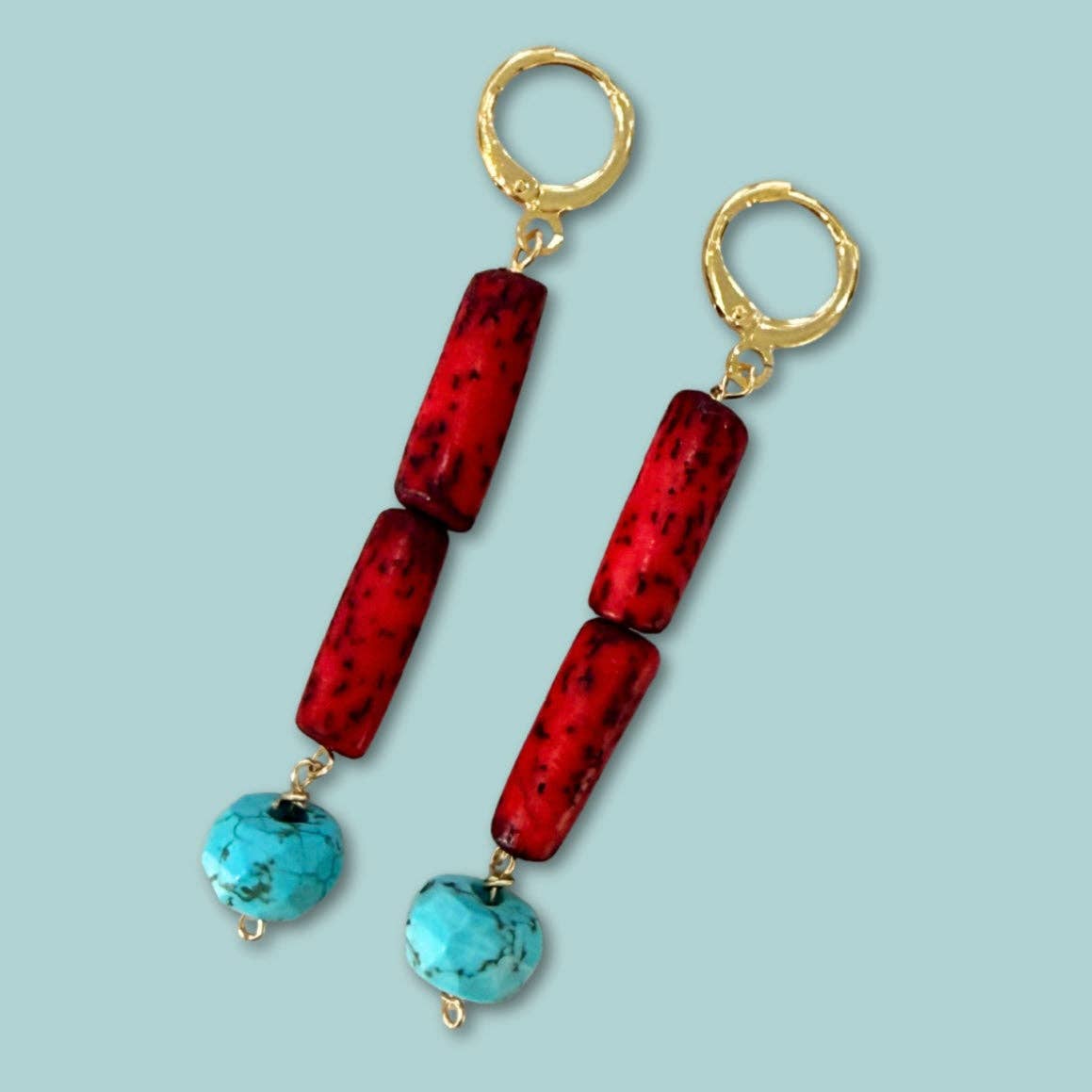 Beaded Dangle Earrings - Boho Drops