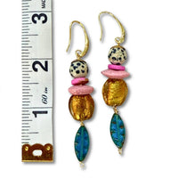 Beaded Dangle Earrings - Colorful Drops