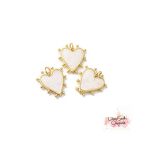 White Heart Charm
