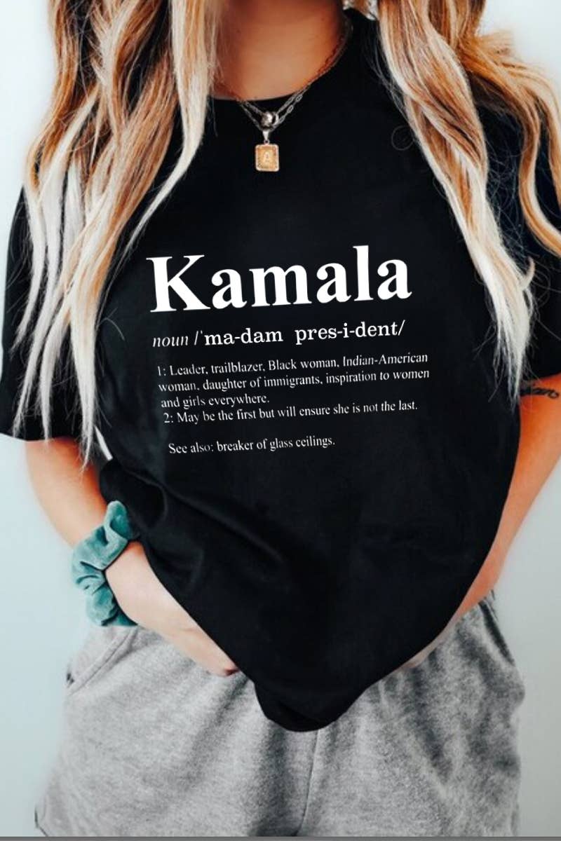 KAMALA GRAPHIC UNISEX BLACK TEE