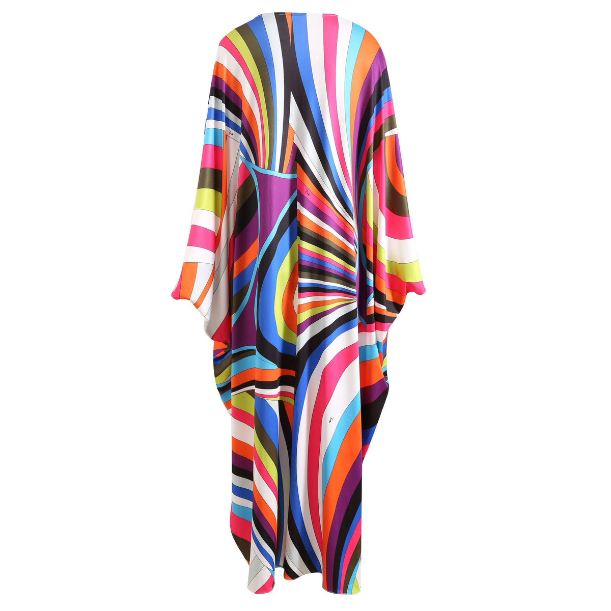 Vibrant Printed Loose Maxi Dress: Print 2 / S