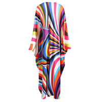 Vibrant Printed Loose Maxi Dress: Print 2 / S