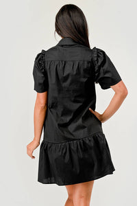 Cindy Short Sleeve Collared Button Down Dress