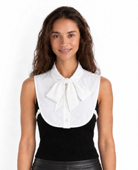 Cici White Bow Collar Chemisette