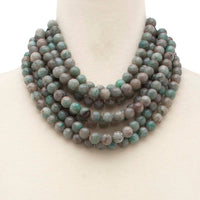 NEW CHUNKY BEADED LAYERED MAGNETIC NECKLACE