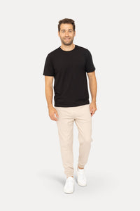 Derrick Sleek Knit Performance Joggers: LIGHT GREY