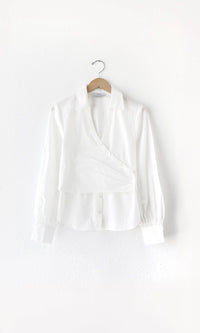 Faith Surplice Shirting:  White