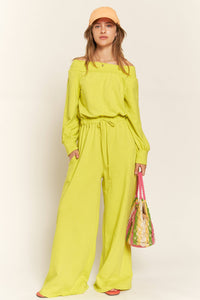 Melinda One Shoulder Terry Jumpsuit Dark Gray or Lime