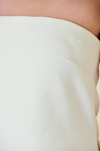Francis Front Pleat Tailored Pant or Strapless Woven Side Slit Top -OLIVE or IVORY