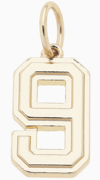 CANVAS STYLE CHARM BAR-Number Charm in Shiny Gold