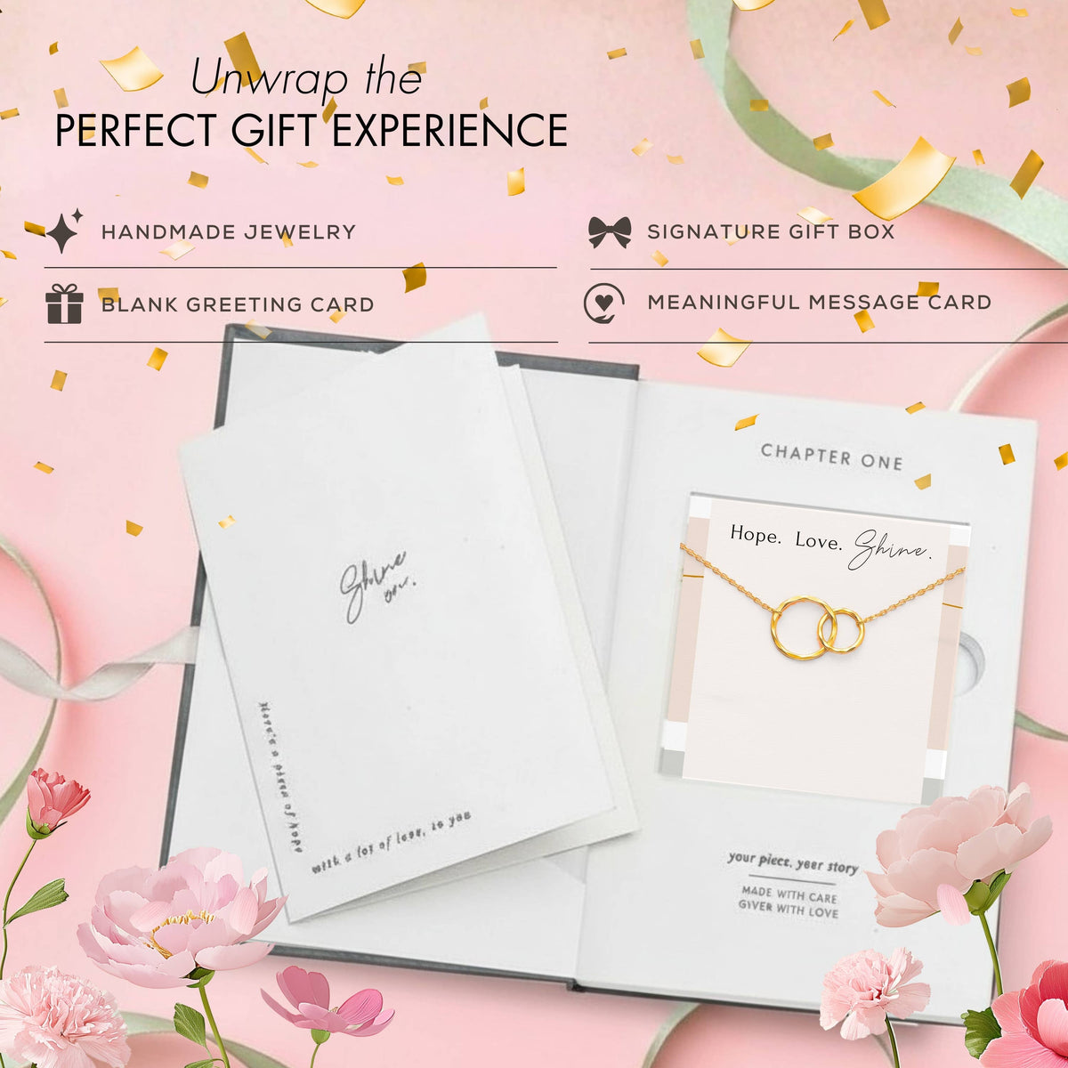 Positive Affirmation Jewelry Gift for Her - Gold or Silver: 14k Gold Vermeil