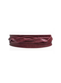 ADA Wrap Belt – Burgundy Small Python | Adjustable OS