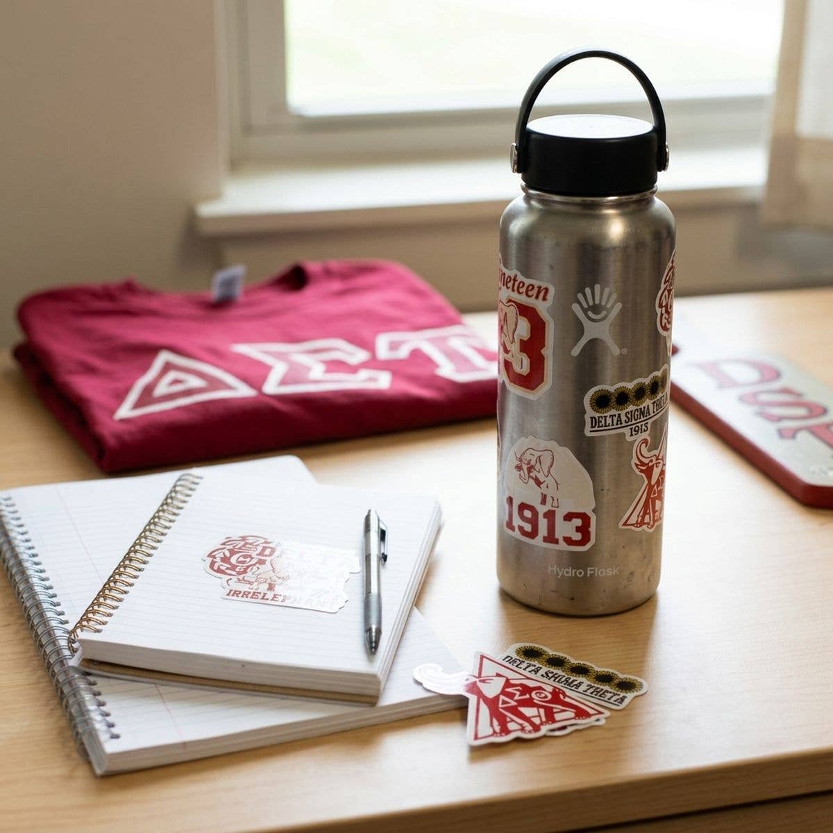 Delta Sigma Theta 60 Piece Sticker Set: Animal Print / Multi Tone / Assorted 2 x 2 inches