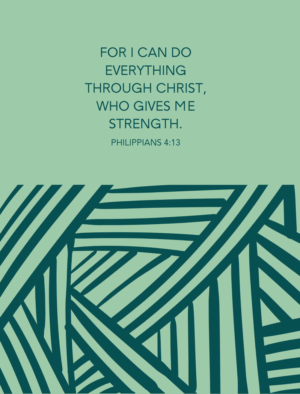 Philippians 4:13 | Hope Card | Christian Faith | Verse