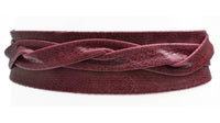 ADA Wrap Belt – Burgundy Small Python | Adjustable OS
