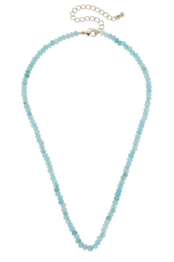 CANVAS STYLE CHARM BAR-Lucy Gemstone Beaded Multi-Charm Necklace Base