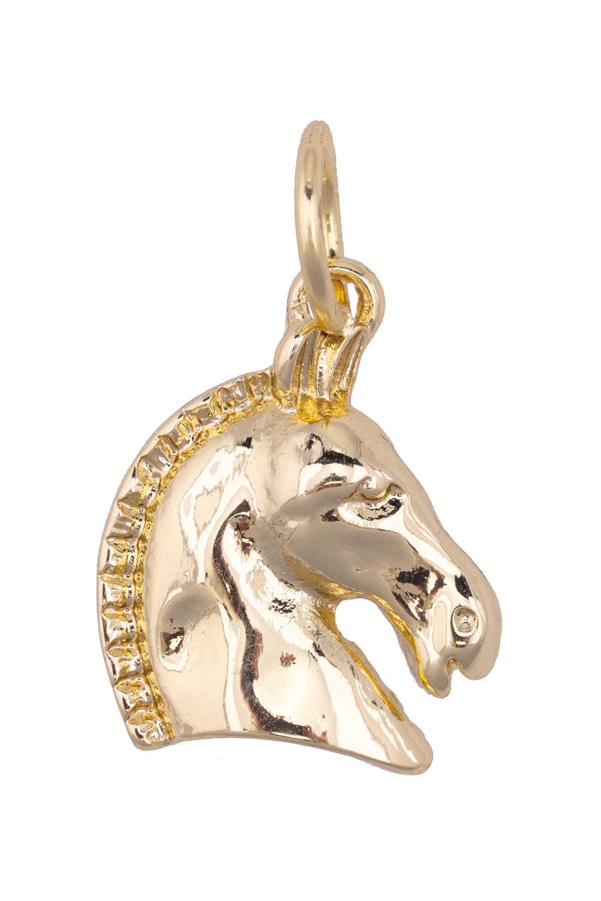 CANVAS STYLE CHARM BAR- Horse Head Charm in Shiny Gold