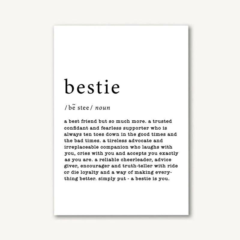 Bestie Defined Greeting Card
