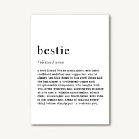 Bestie Defined Greeting Card