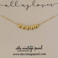 All My Loves Necklace (Gold - 1-6 hearts)