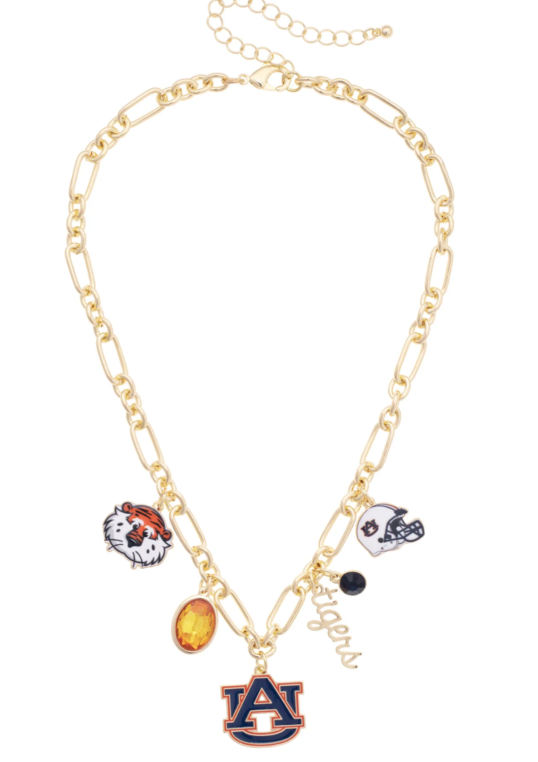 CANVAS STYLE CHARM BAR- Auburn Tigers Gameday Charm Necklace