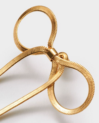 Amelie Waterproof Gold Bow Oversized Earrings
