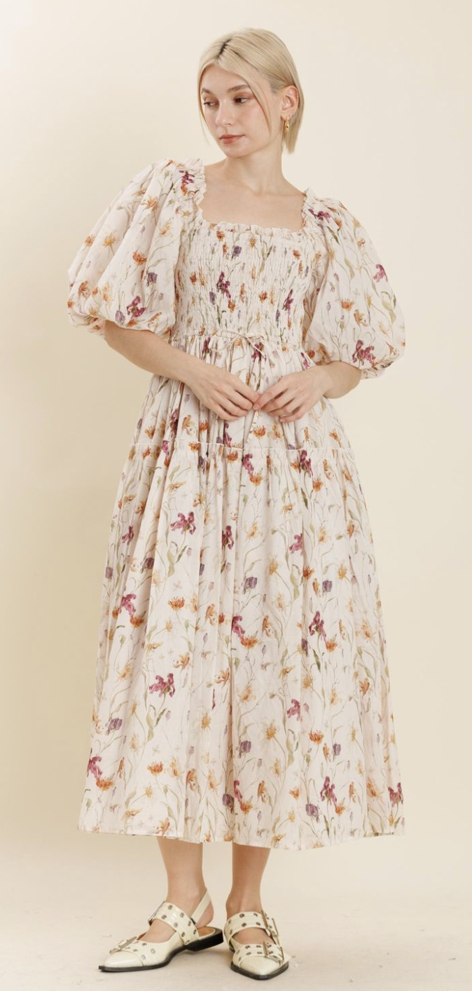 Veronica Floral Smocked Maxi Dress