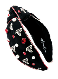 Brianna Cannon Atlanta Falcons Black Logo Headband or Black Bow Barrette