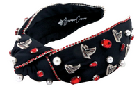 Brianna Cannon Atlanta Falcons Black Logo Headband or Black Bow Barrette
