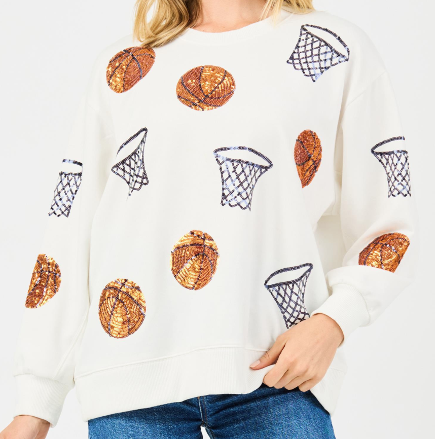 Sarah Basketball  Sequin Sweatshirt