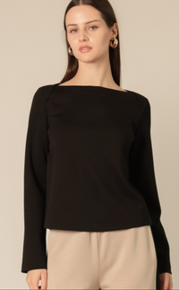 P. CILL Long Sleeve Round Neck Top
