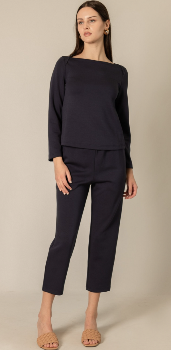 P. CILL Long Sleeve Round Neck Top