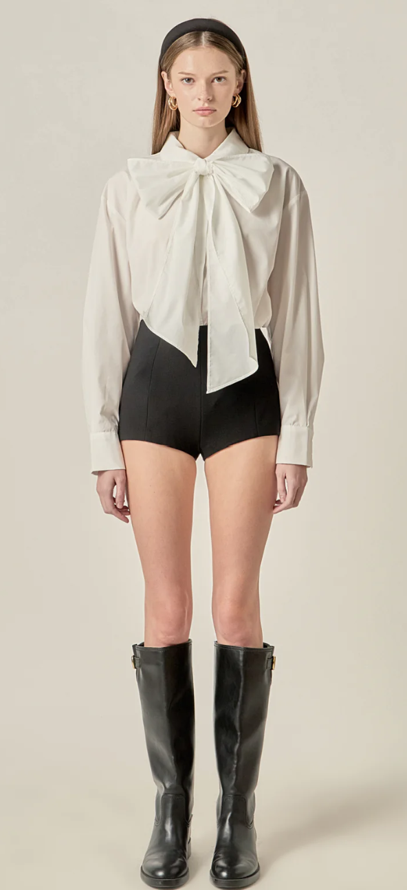 Magnolia Bow Detailed Shirt