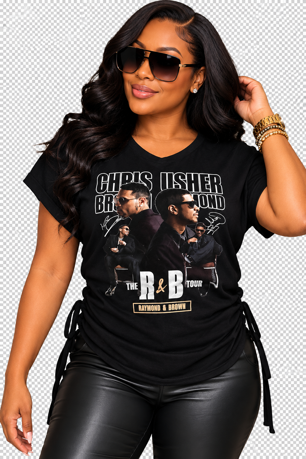 Usher & Chris Brown R&B Distressed tshirts