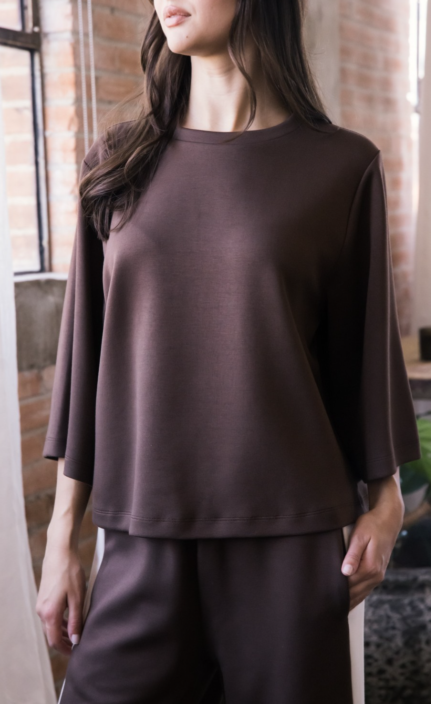 P. CILL Butter Modal 3/4 Sleeve Top
