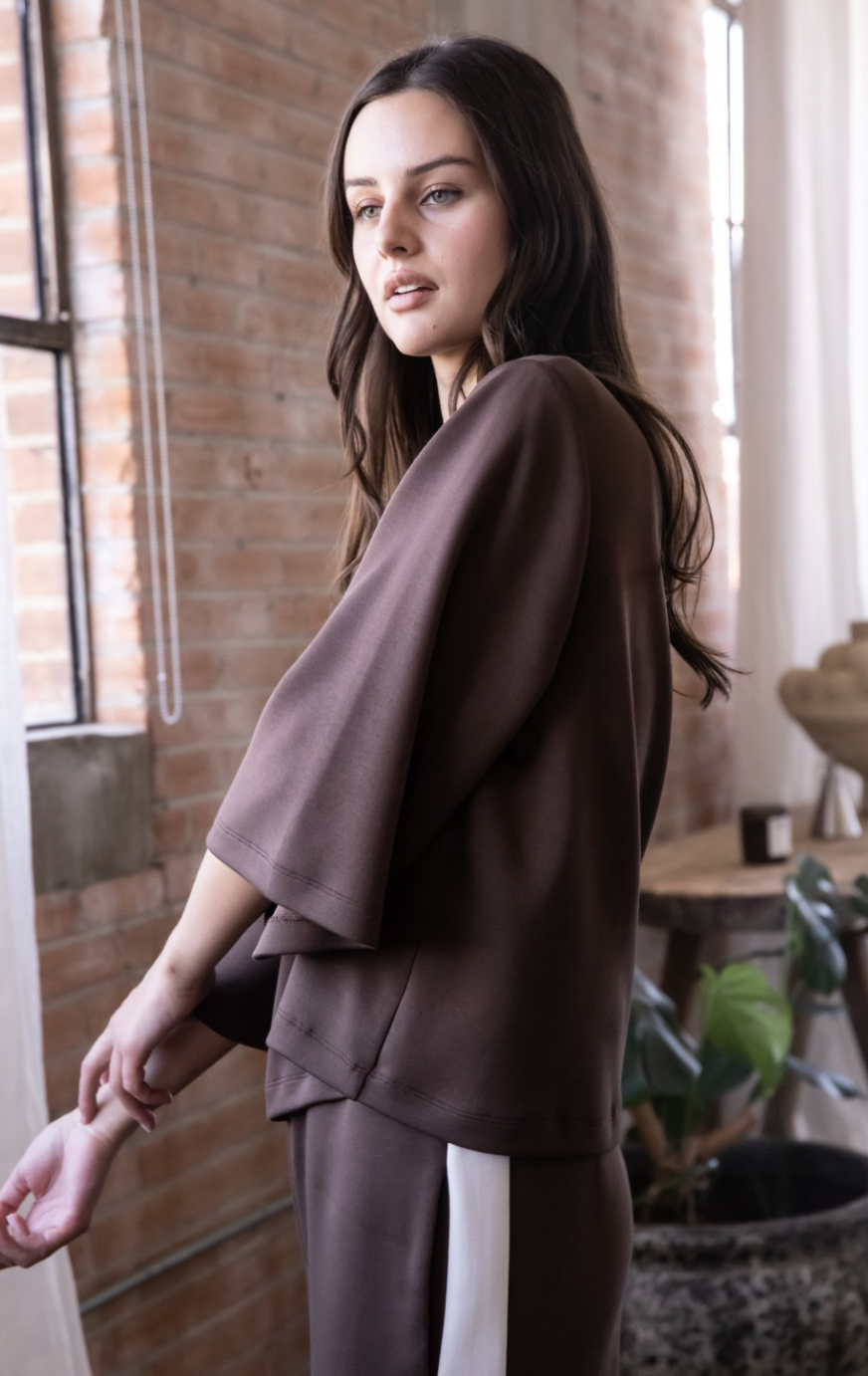 P. CILL Butter Modal 3/4 Sleeve Top