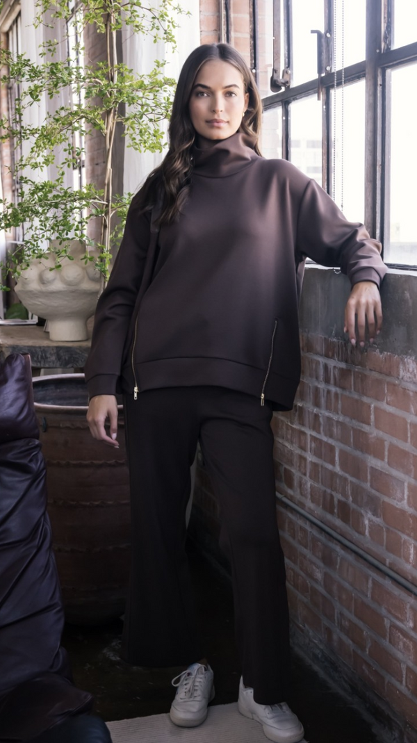 P. CILL Butter Modal Side Binding Wide Leg Pants