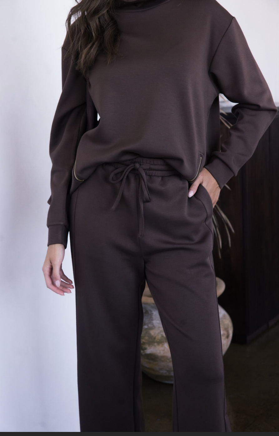 P. CILL Butter Modal Side Binding Wide Leg Pants