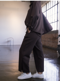 P. CILL Butter Modal Side Binding Wide Leg Pants