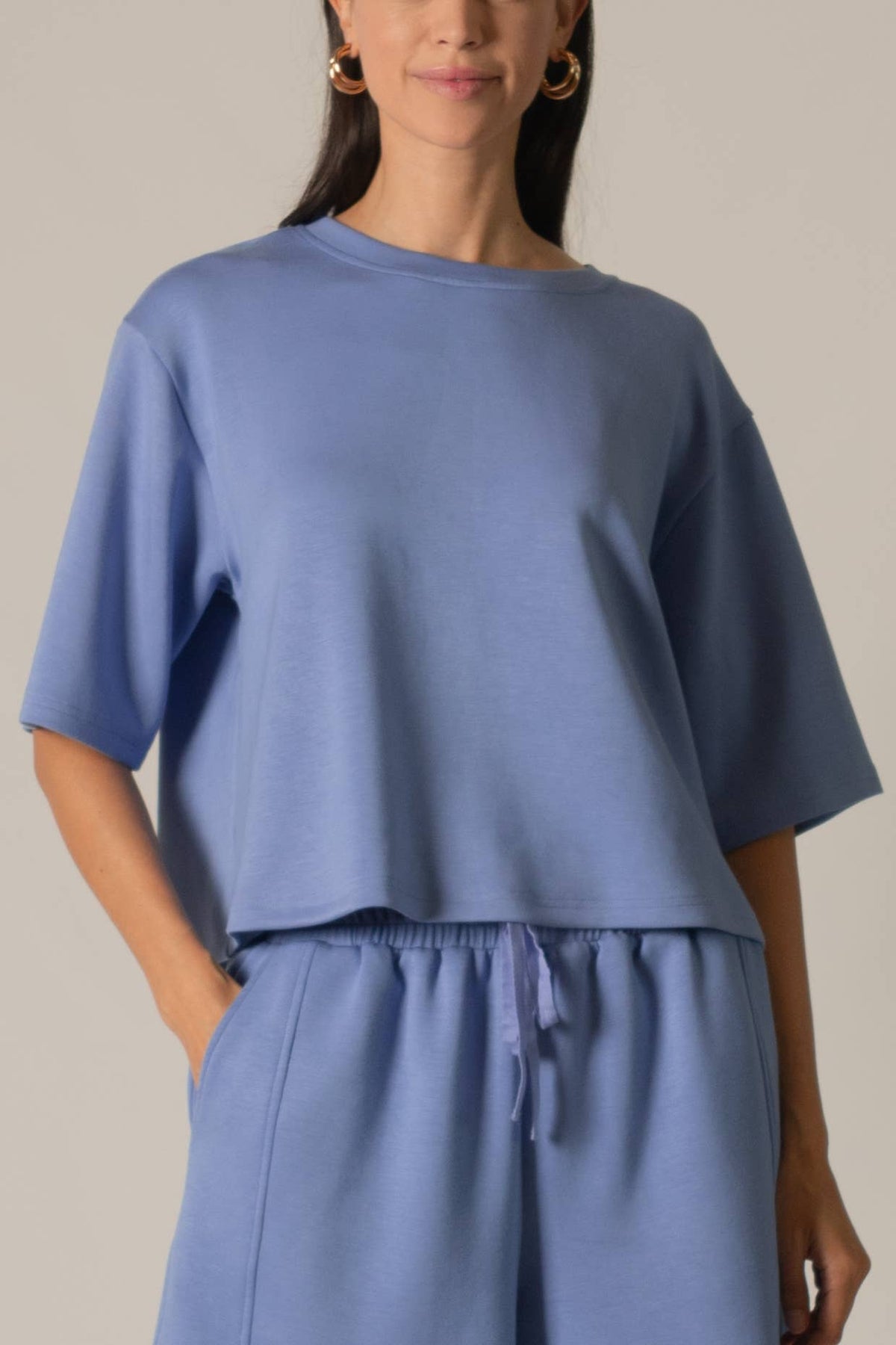 P. CILL Butter Modal Overlap Back Detail Top