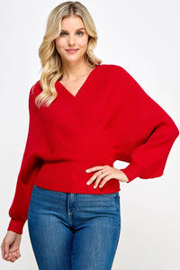 Kylie  Color Block Wrap Sweater