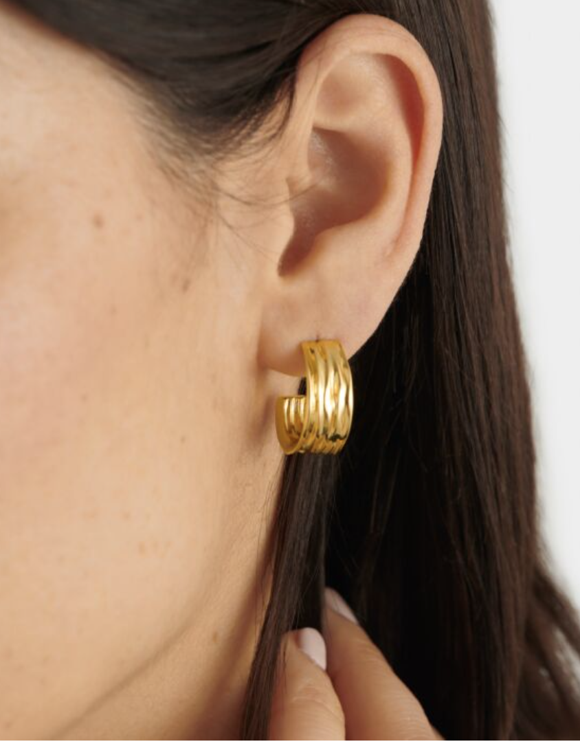 Cleyo Waterproof Gold Hoop Earrings
