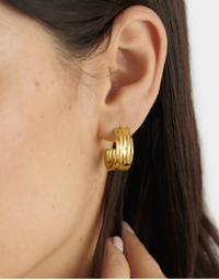 Cleyo Waterproof Gold Hoop Earrings