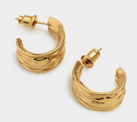 Cleyo Waterproof Gold Hoop Earrings