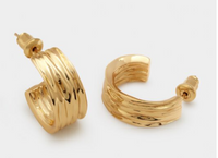 Cleyo Waterproof Gold Hoop Earrings