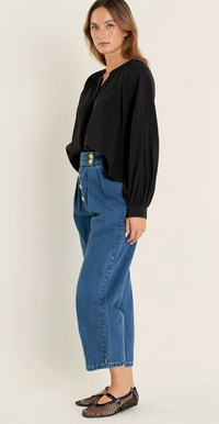 Renee Premium Denim Cropped Trousers