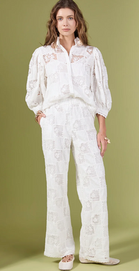 Eloise Embroidered Blouse or Pants