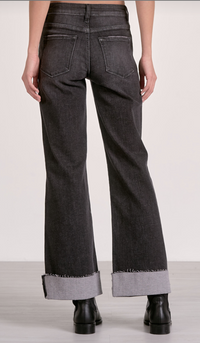 Judy Grey Wash Cuffed Jeans